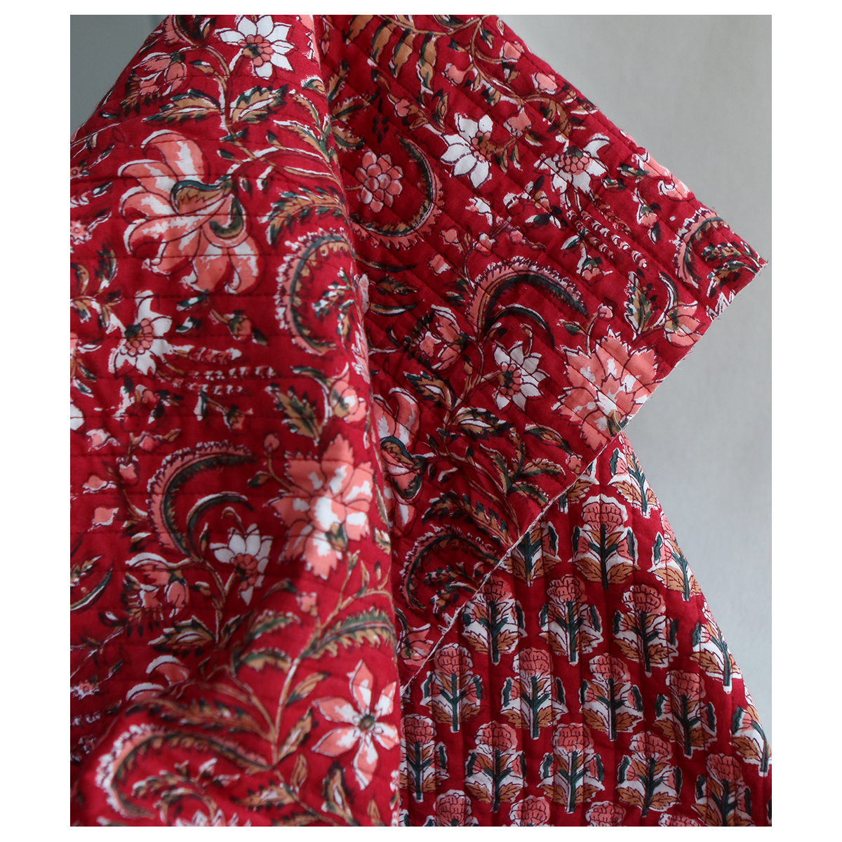 copy of Neha - Tissu indien matelassé double face coton hand block largeur 100cm