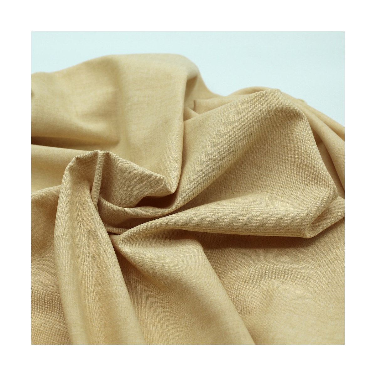 Chambray coton coloris MOUTARDE CLAIR Chambray coton coloris MOUTARDE CLAIR