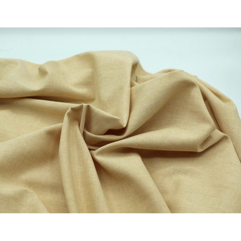 Chambray coton coloris MOUTARDE CLAIR