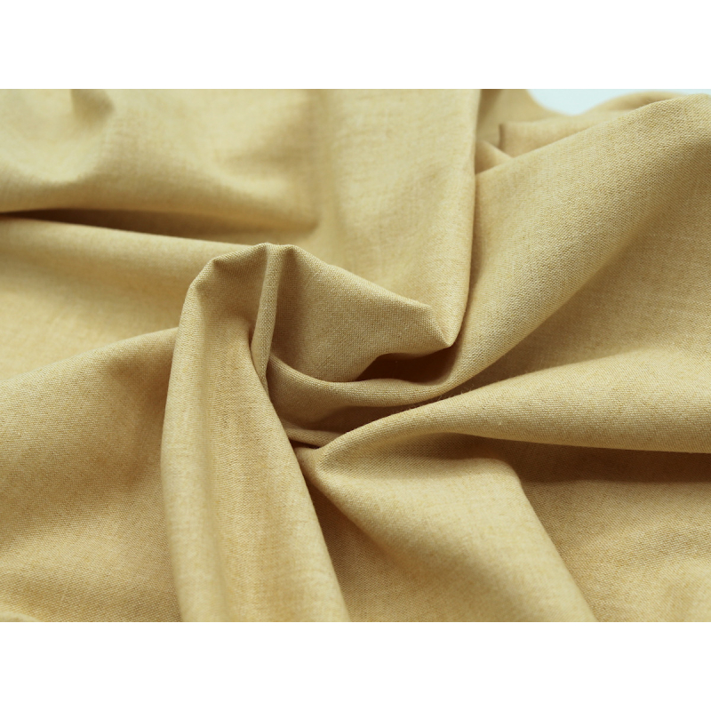 Chambray coton coloris MOUTARDE CLAIR