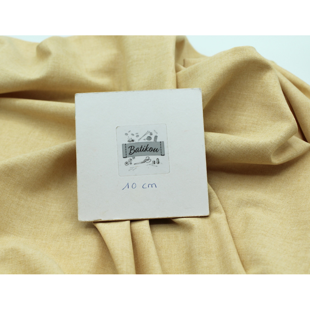 Chambray coton coloris MOUTARDE CLAIR