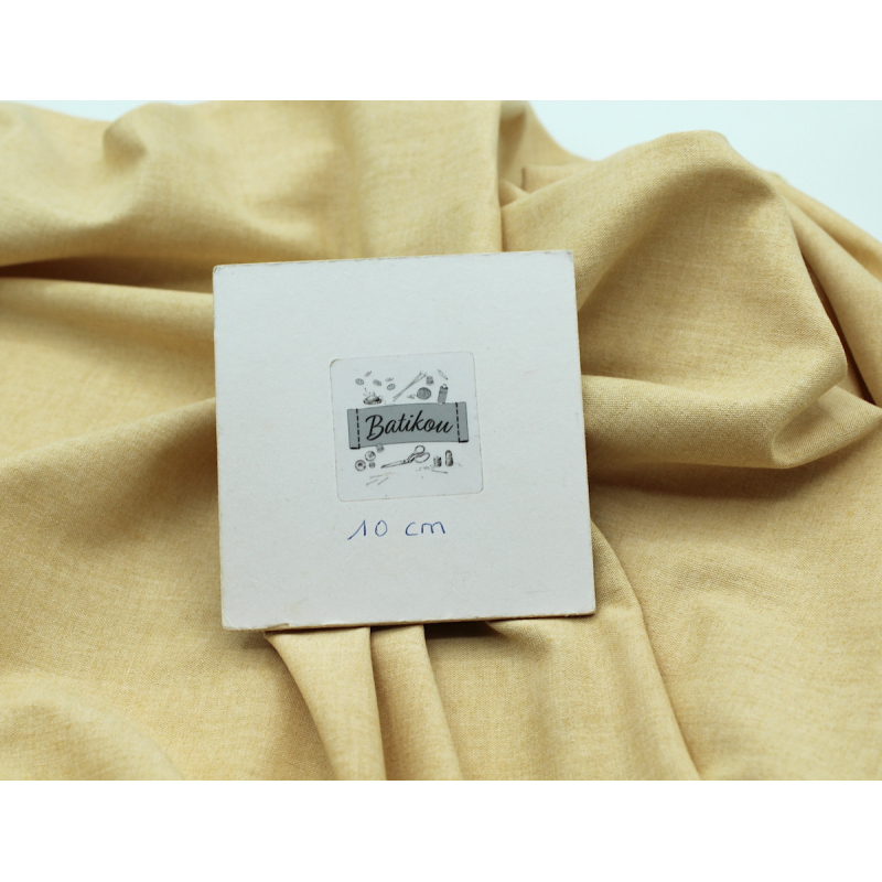 Chambray coton coloris MOUTARDE CLAIR