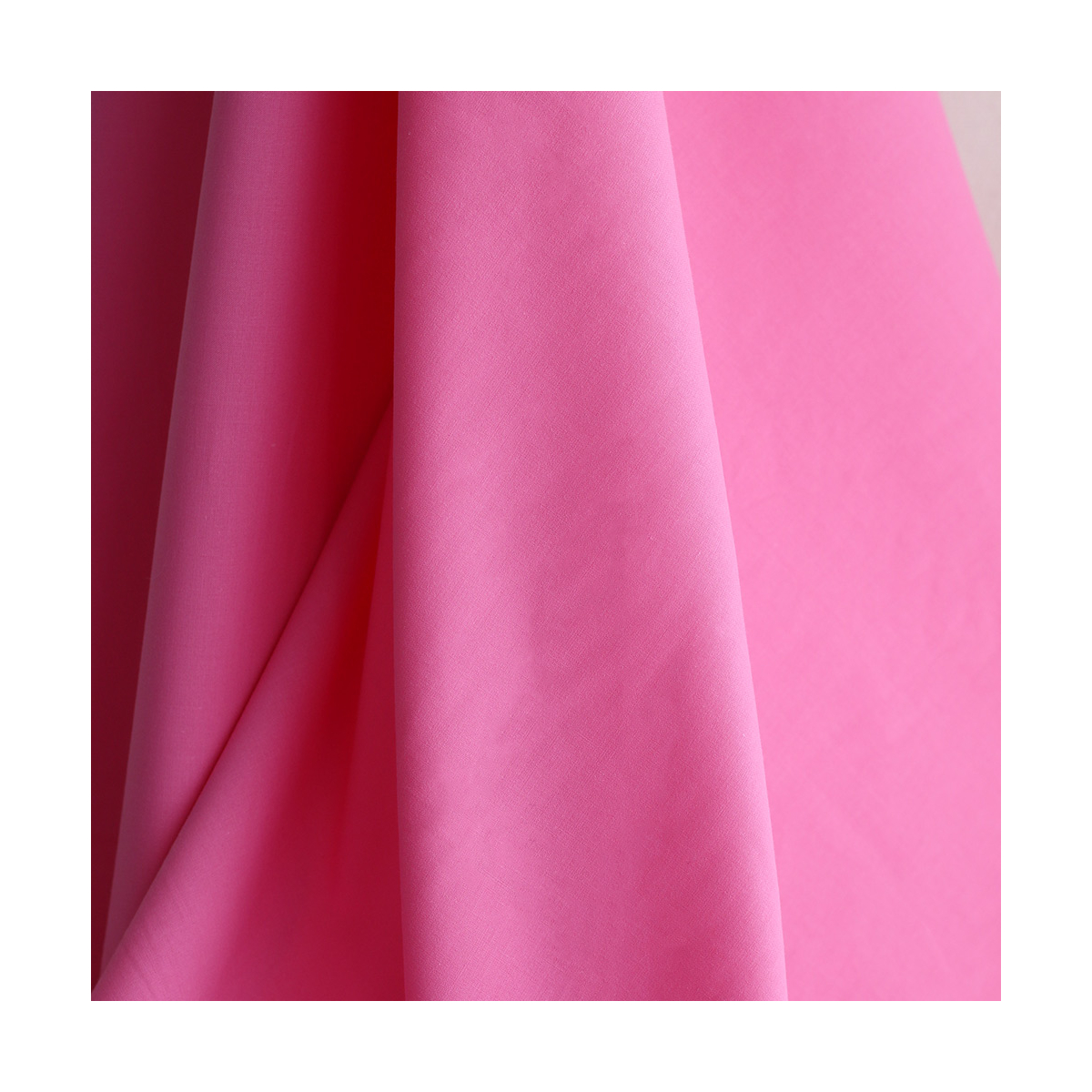 Popeline coton douce qualité SWEET coloris uni framboise