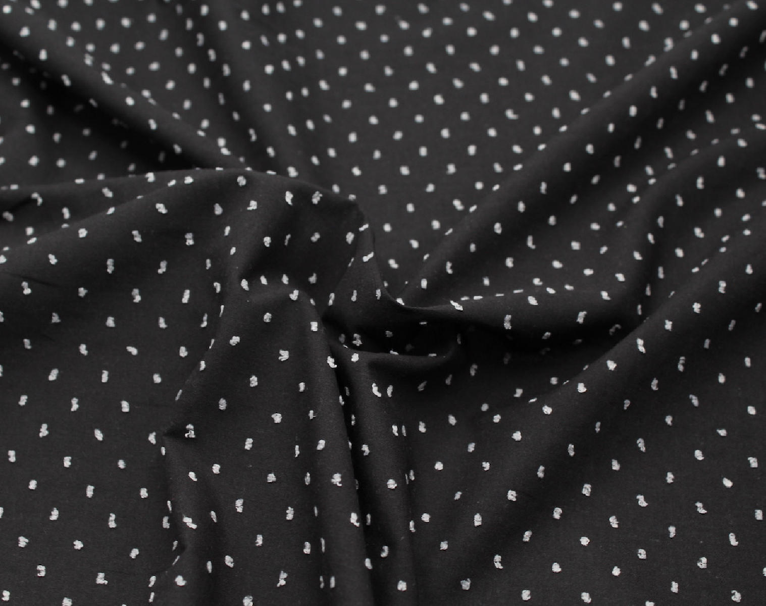 Plumetis de coton bicolore noir / blanc Qualité Oeko-tex - 2