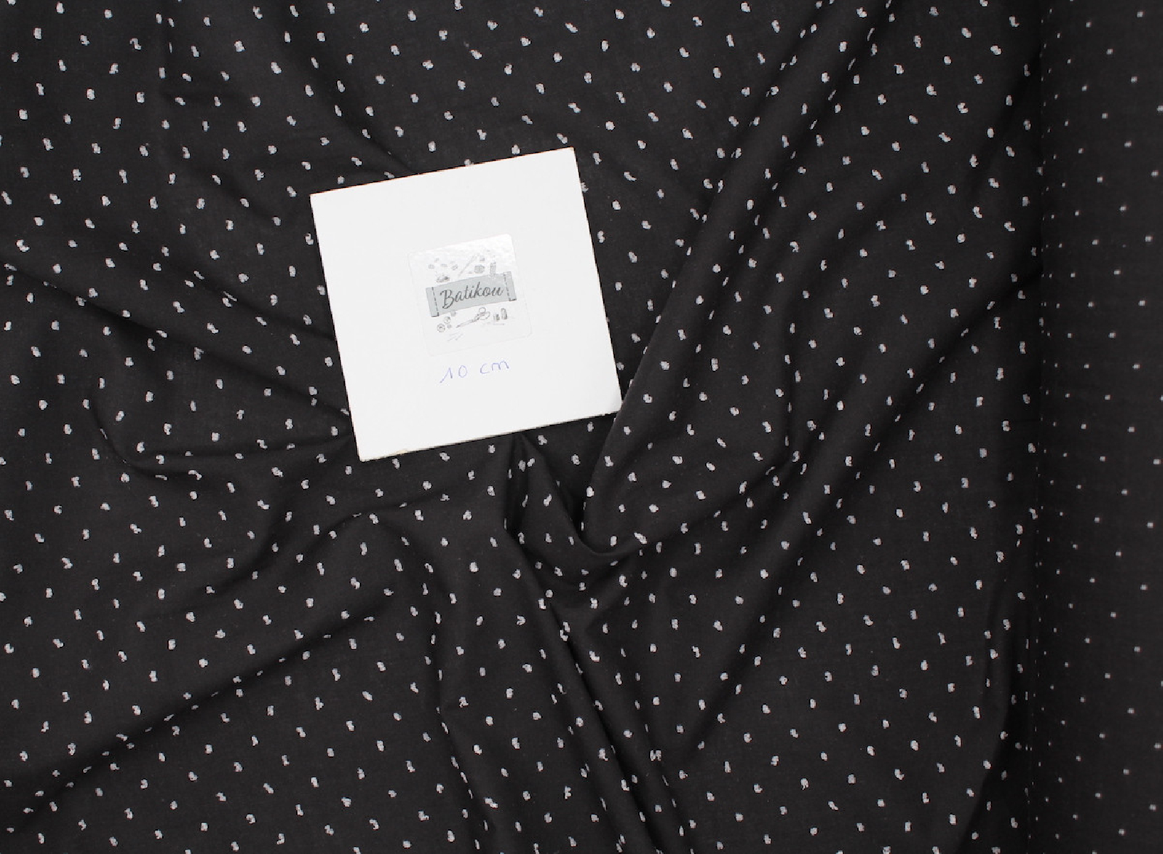 Plumetis de coton bicolore noir / blanc Qualité Oeko-tex - 3