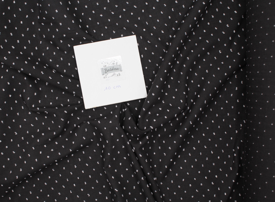 Plumetis de coton bicolore noir / blanc Qualité Oeko-tex - 3