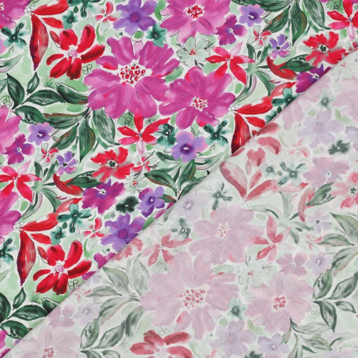 Joy - Viscose Ecovero imprimé fleuri purple
