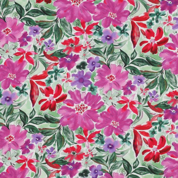 Joy - Viscose Ecovero imprimé fleuri purple
