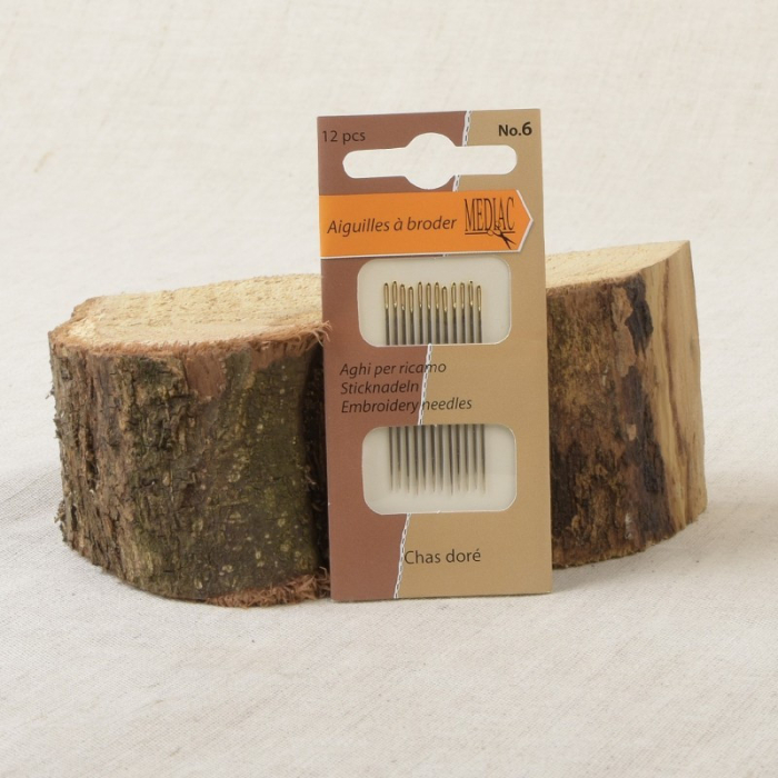 Lot de 12 aiguilles couture main broder mediac