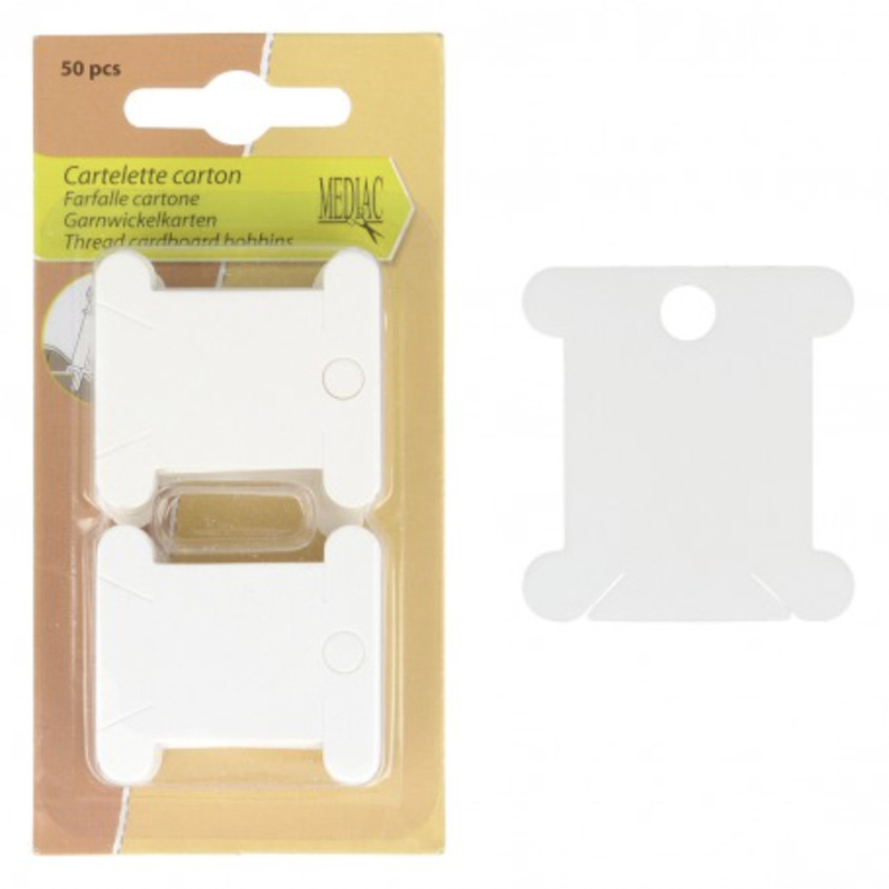 Lot 50 cartelettes, rangement fils à coudre ou broder