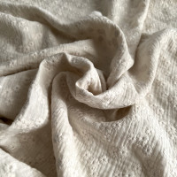 Double gaze de coton Esmée brodée coloris écru
