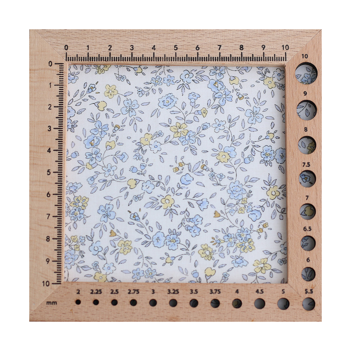 Suzy - Batiste de coton douce à imprimé fleuri bleu