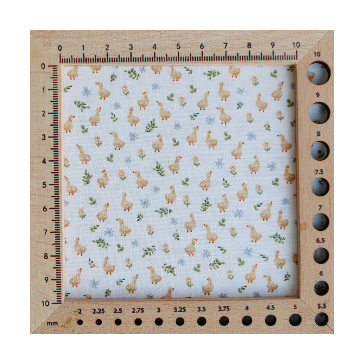 Tissu popeline coton douce imprimé motif petits canetons bébé enfant