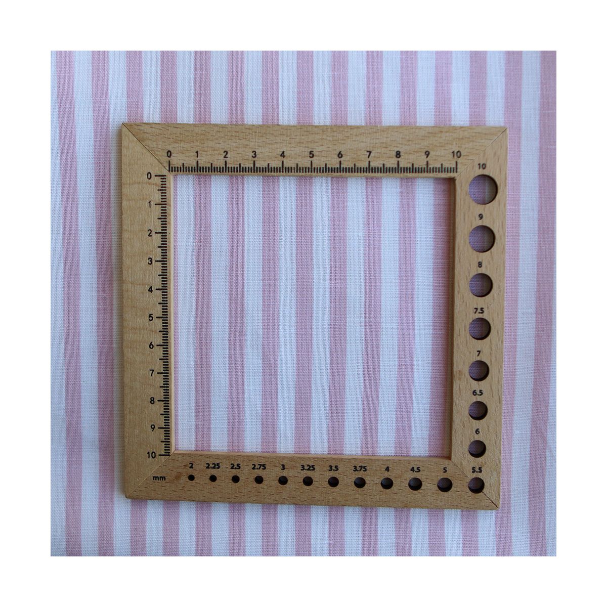 copie de Lucas - Tissu lin coton rayures 6mm blanc lait et cappuccino
