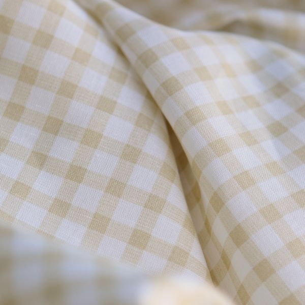 copie de Victor - Tissu lin coton vichy 7mm blanc lait et bleu brume 2