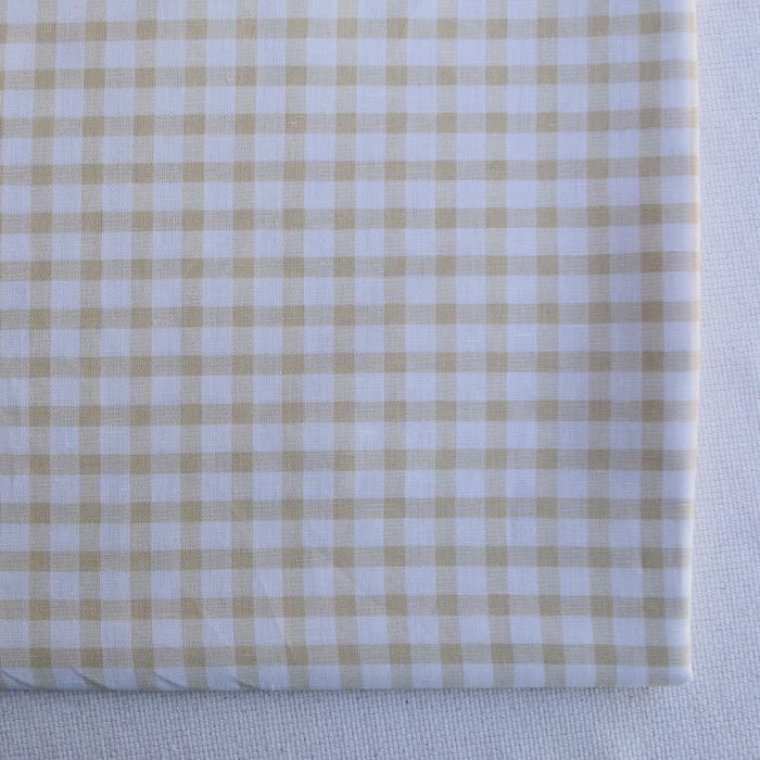copie de Victor - Tissu lin coton vichy 7mm blanc lait et bleu brume