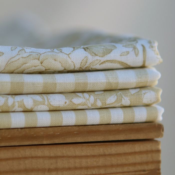 copie de Victor - Tissu lin coton vichy 7mm blanc lait et bleu brume