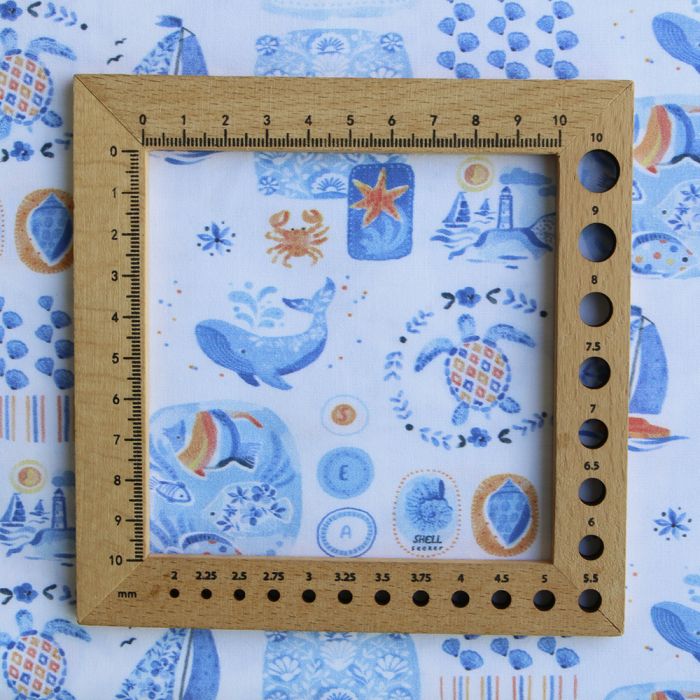 Malo - Popeline de coton BIO imprimé marin bleu