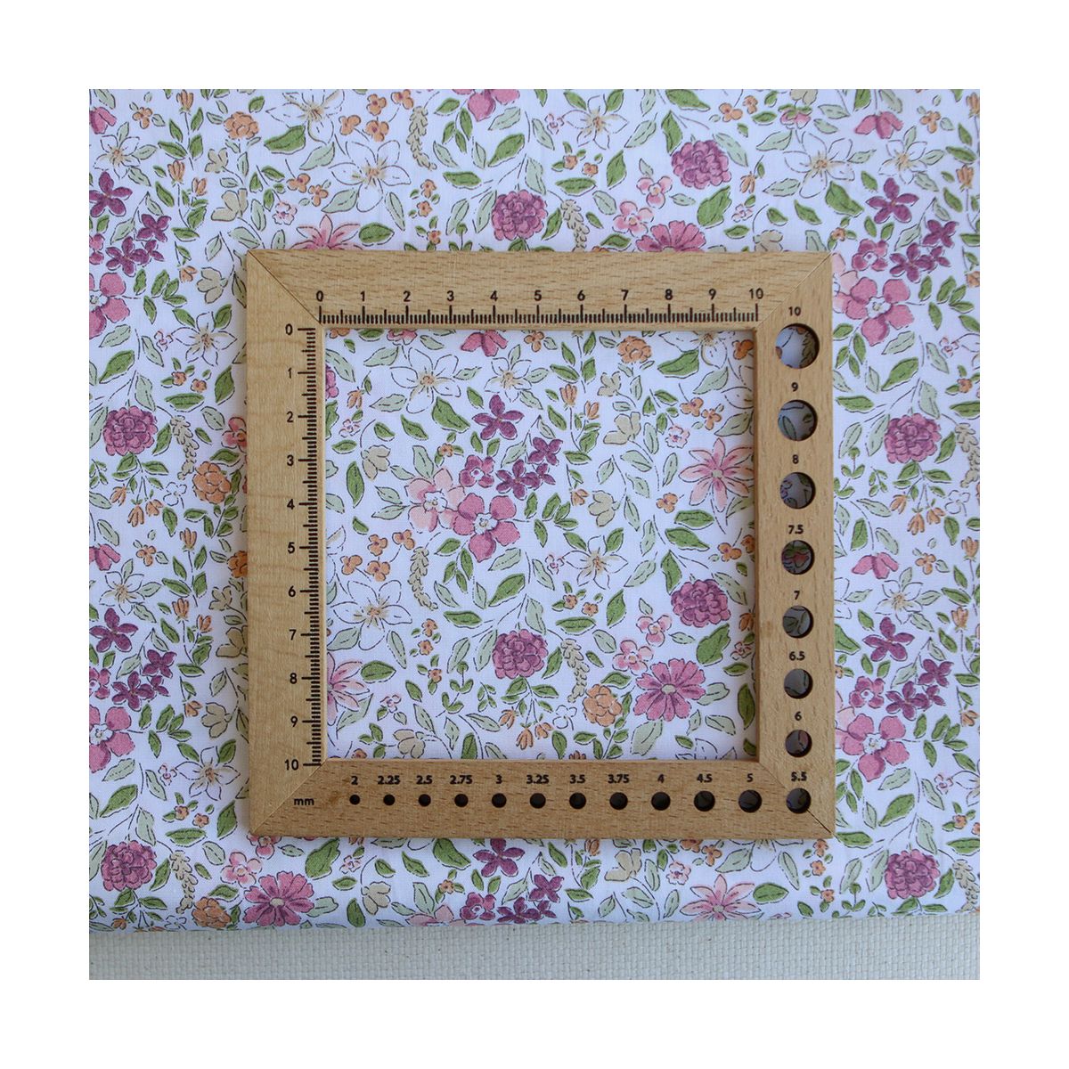 Amelie - Popeline de coton fleuri teintes roses