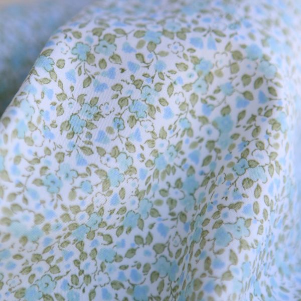 copie de Amelie - Popeline de coton fleuri teintes roses 2