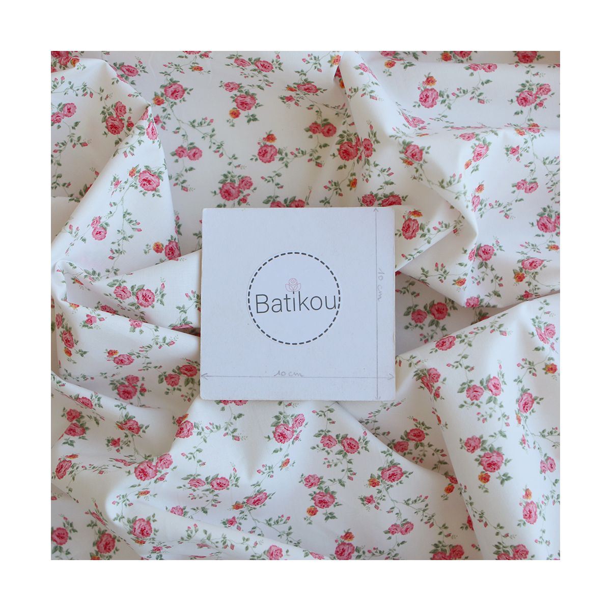 Celeste - Popeline de coton imprimé roses