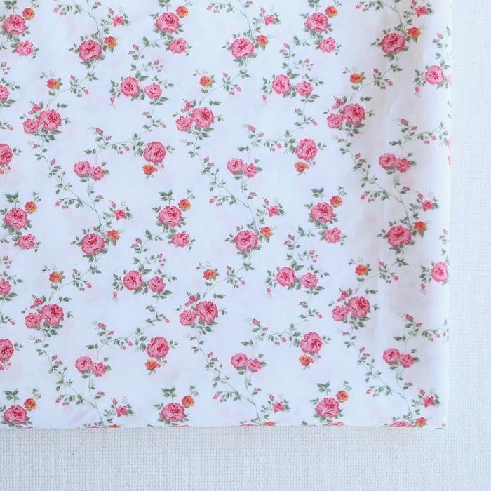 Celeste - Popeline de coton imprimé roses