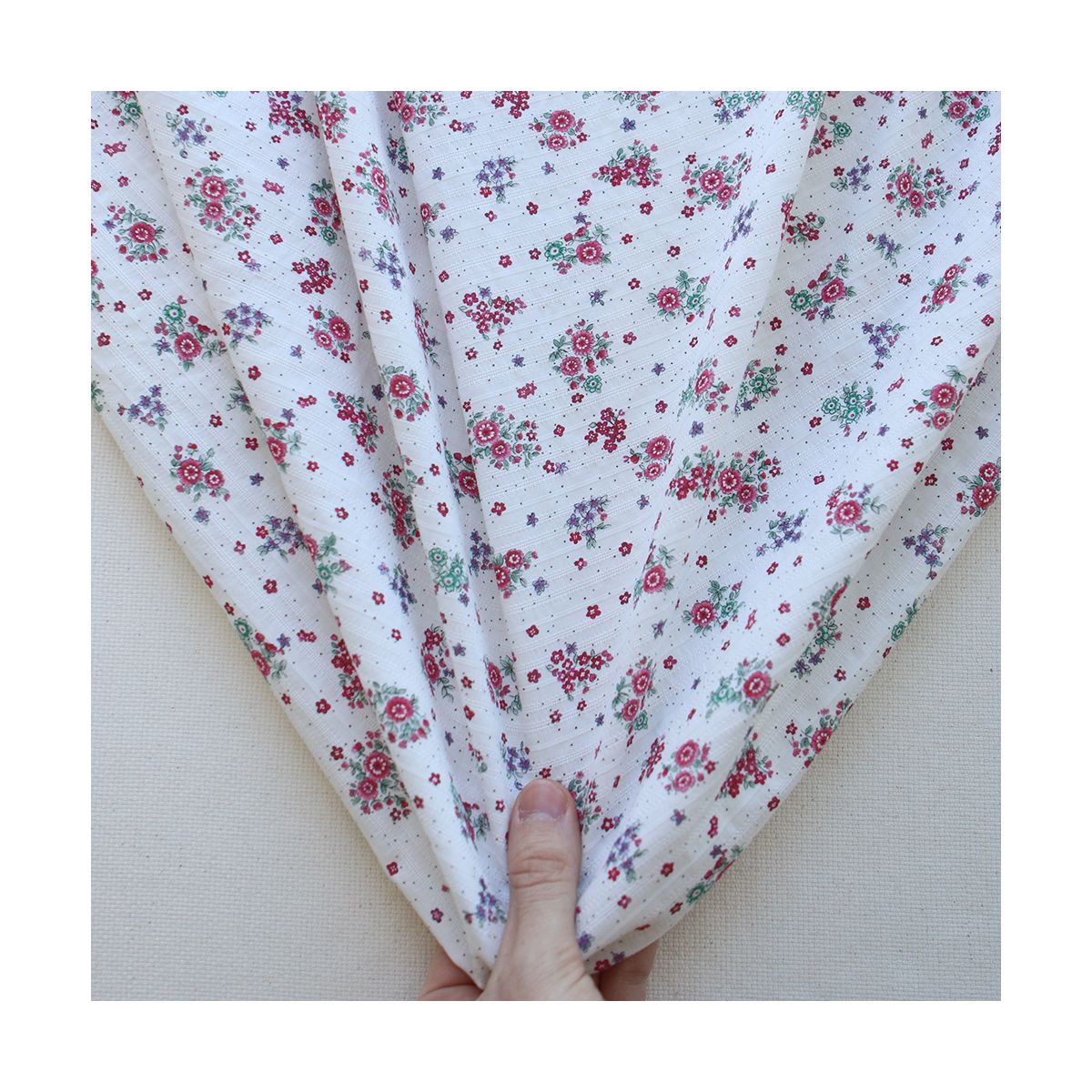 copie de Alicia - Tissu coton texturé imprimé bois de rose