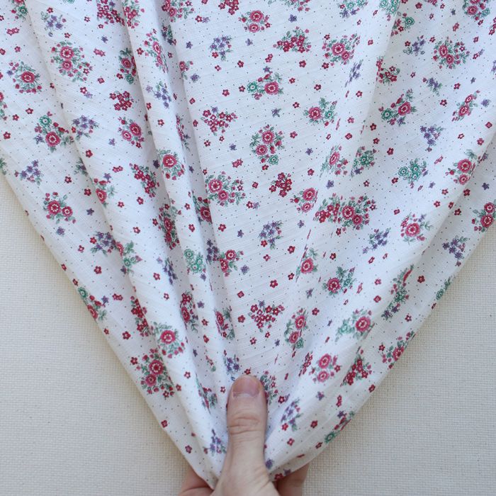 copie de Alicia - Tissu coton texturé imprimé bois de rose