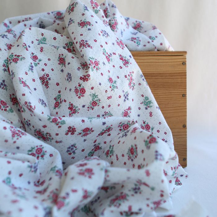copie de Alicia - Tissu coton texturé imprimé bois de rose