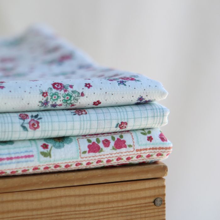 copie de Alicia - Tissu coton texturé imprimé bois de rose