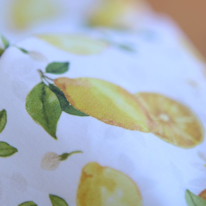 Soline - Popeline de coton imprimé citrons