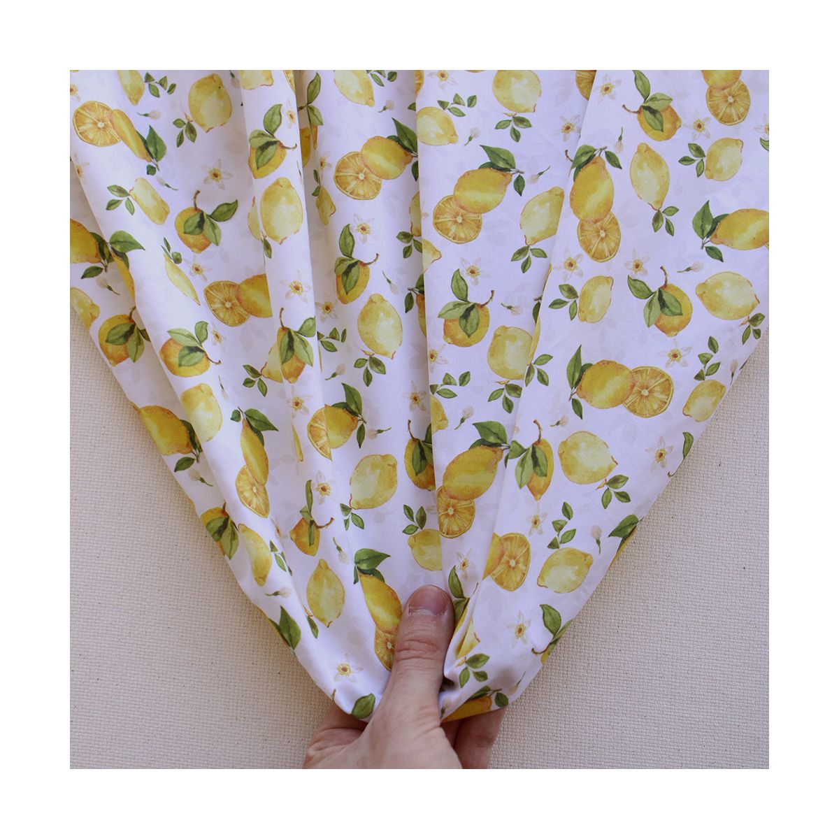 Soline - Popeline de coton imprimé citrons