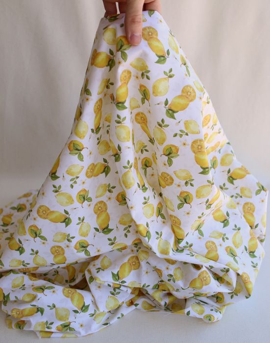 Soline - Popeline de coton imprimé citrons