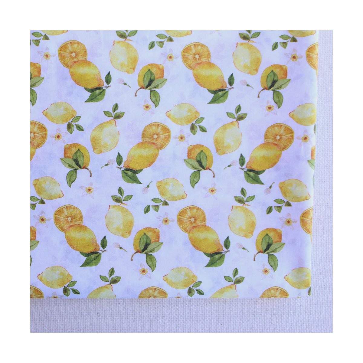 Soline - Popeline de coton imprimé citrons