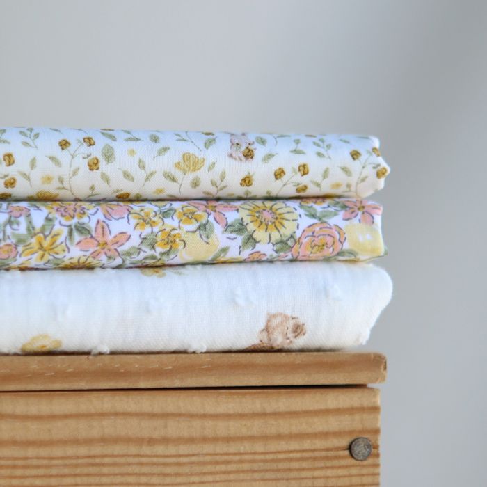 Noah - Double gaze de coton motif petits oursons