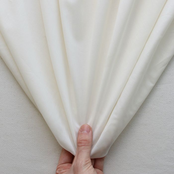 Voile de coton organique uni coloris écru