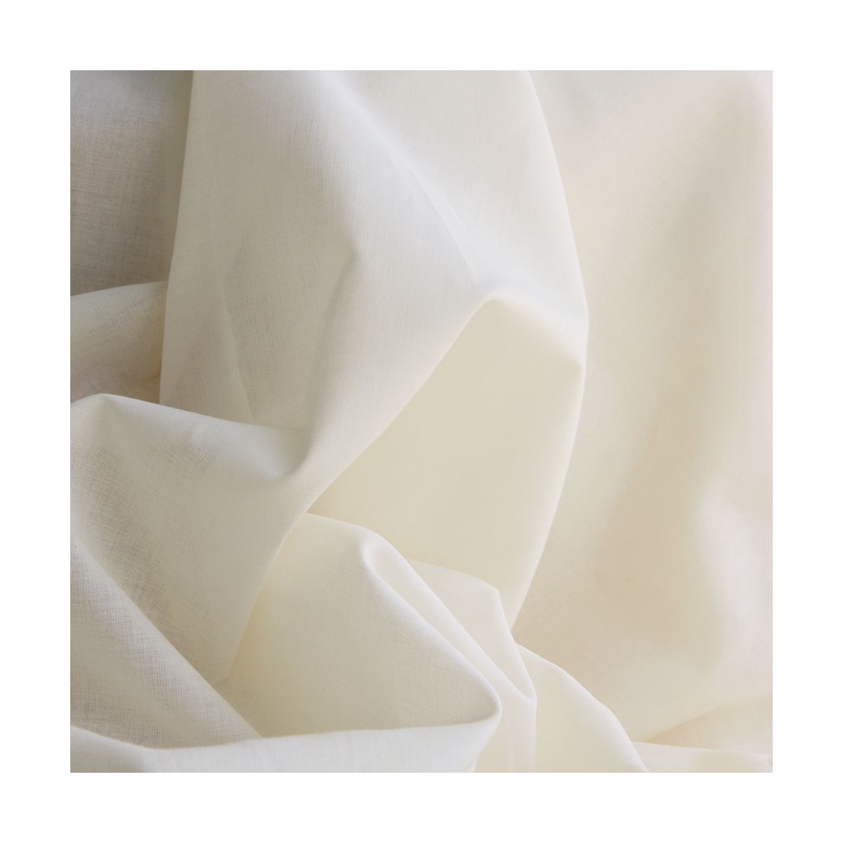 Voile de coton organique uni coloris écru