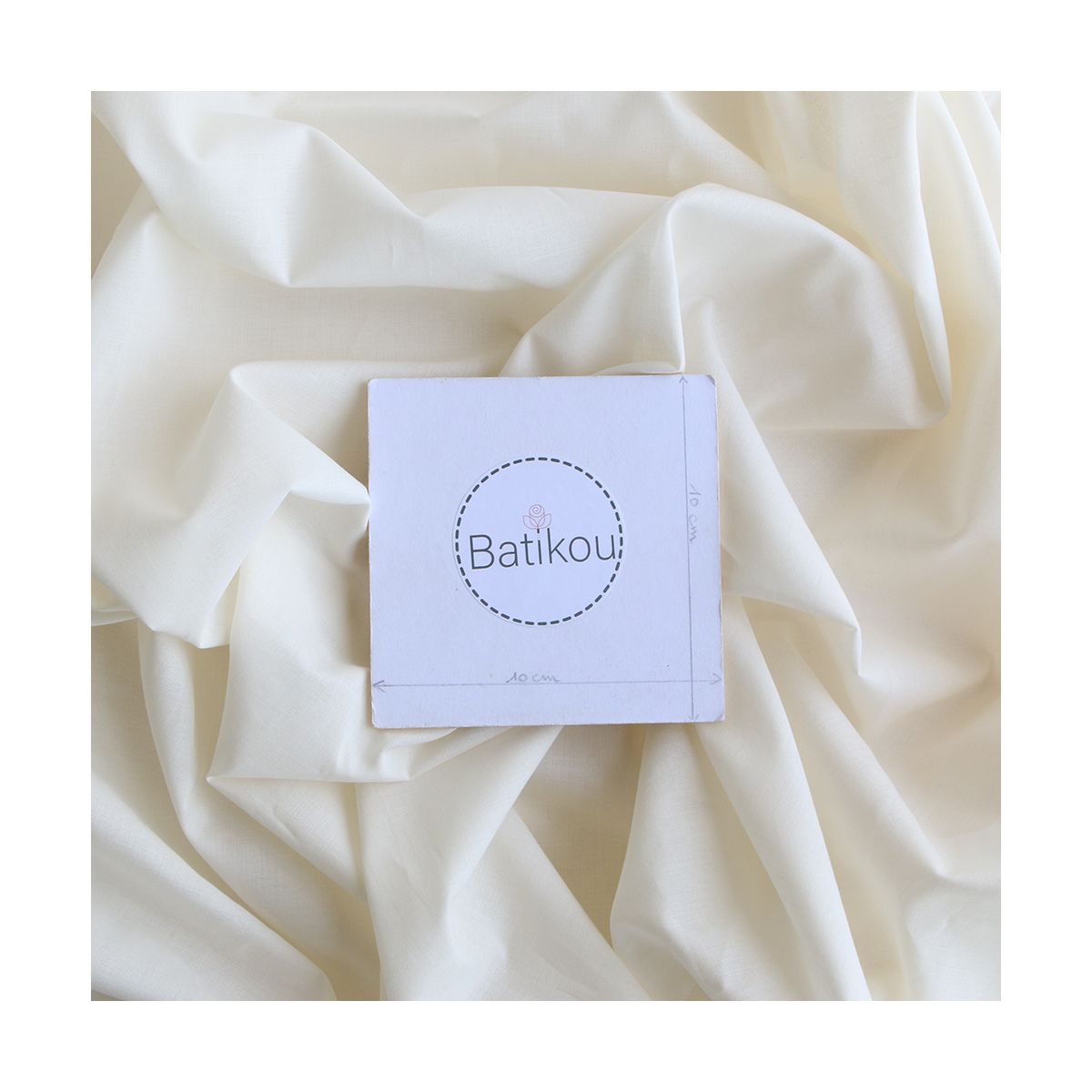 Voile de coton organique uni coloris écru