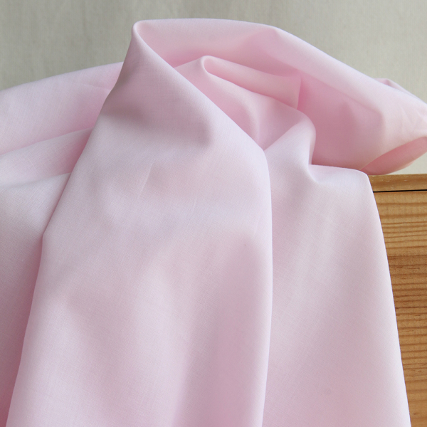 Tissu Coton voile uni pour doublure BIO organique rose doux