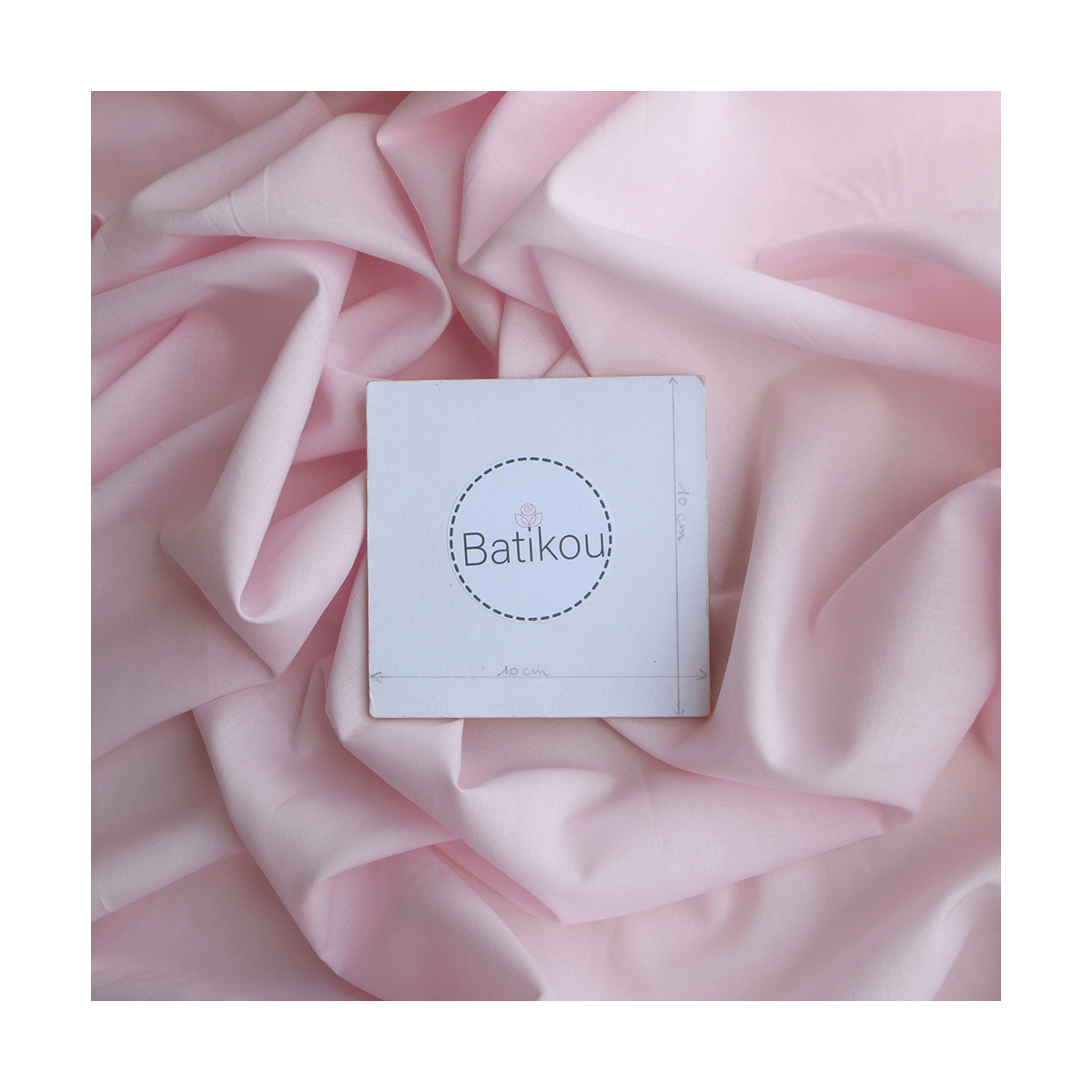 Tissu Coton voile uni pour doublure BIO organique rose doux
