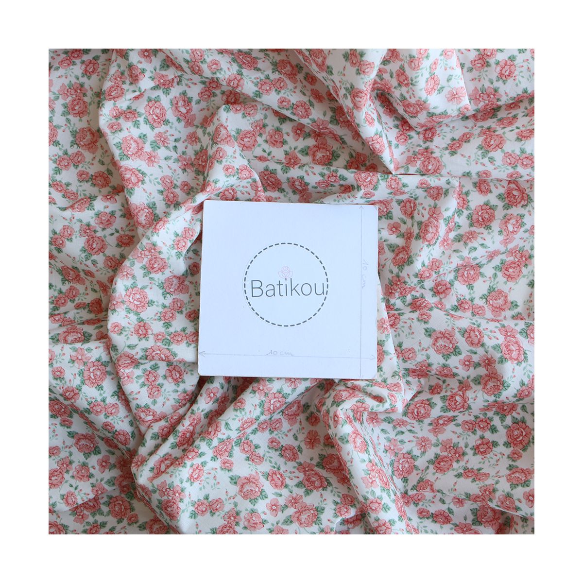 Clara - Batiste de coton BIO douce petit motif fleuri