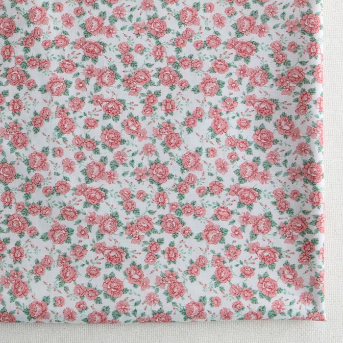 Clara - Batiste de coton BIO douce petit motif fleuri