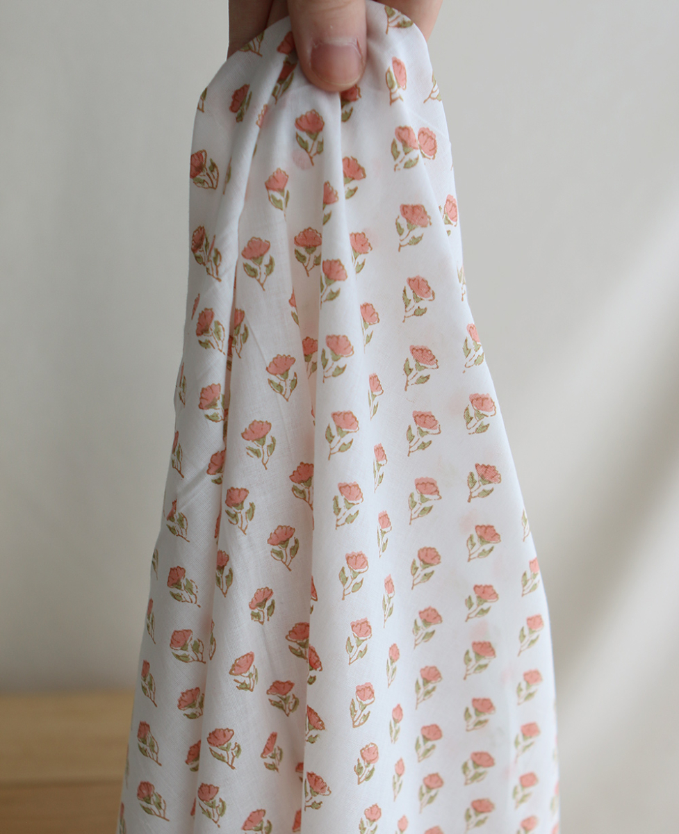 Anika B - Tissu indien coton hand block traditionnel