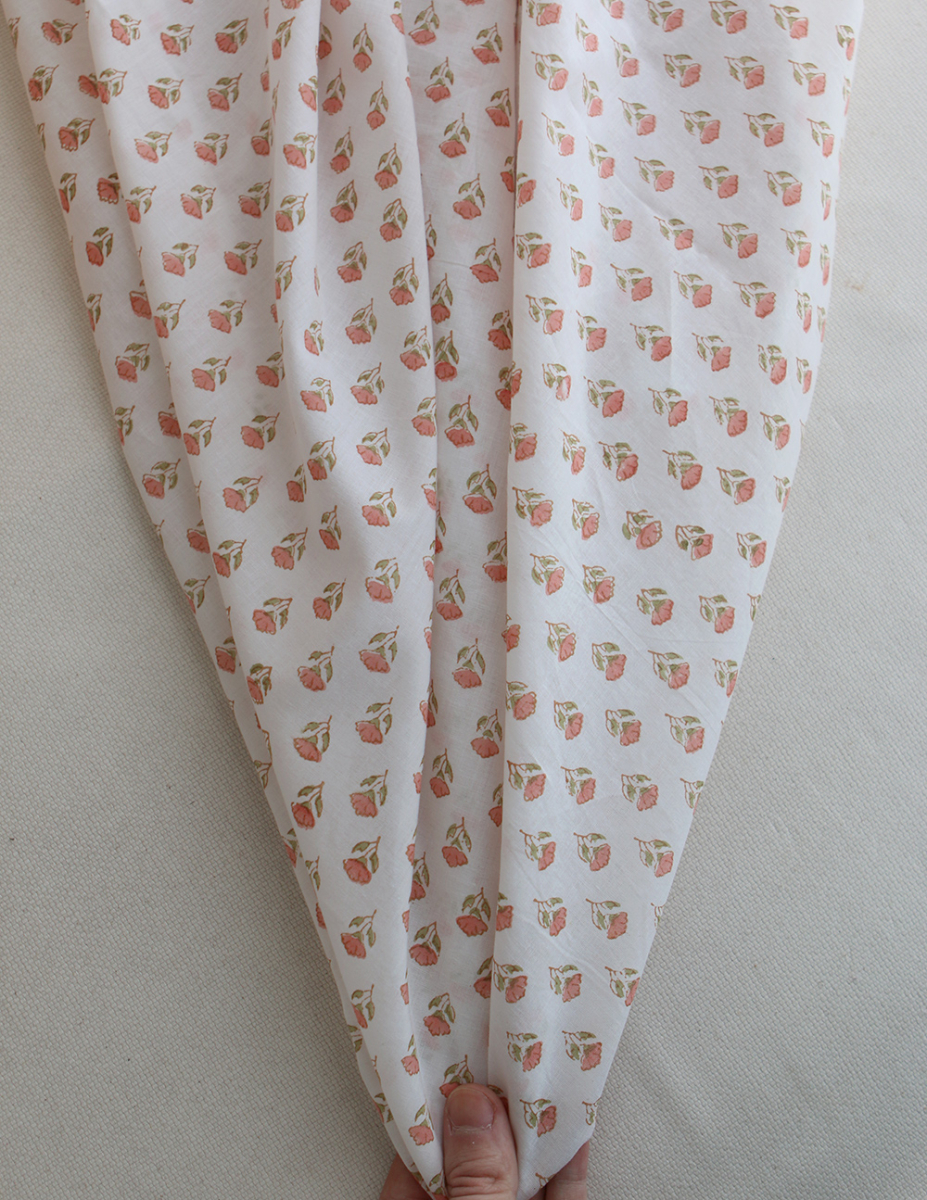 Anika B - Tissu indien coton hand block traditionnel