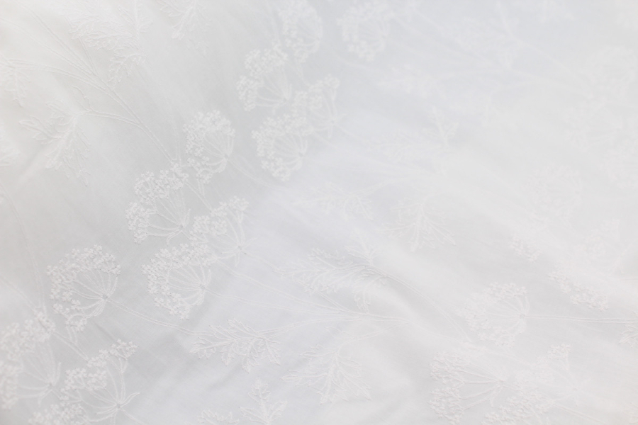 Broderie anglaise coton coloris BLANC 2