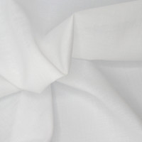 Voile de coton organique uni coloris blanc