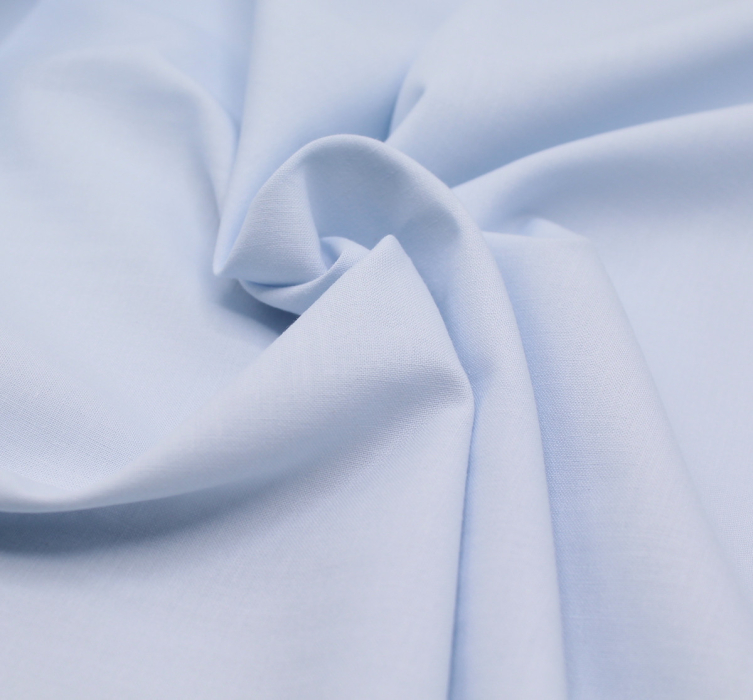 Popeline de coton douce SWEET uni bleu poudré