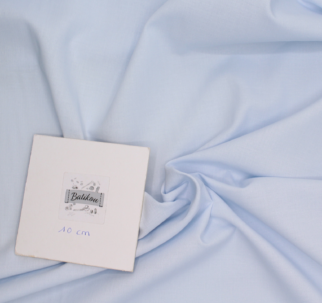 Popeline de coton douce SWEET uni bleu poudré