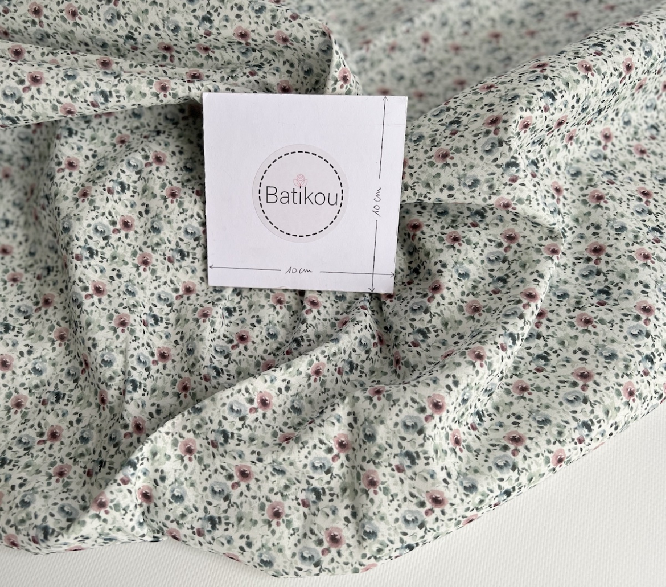 Batiste de coton bio à imprimé fleuri Tissus issus de l'agriculture biologique  - 4