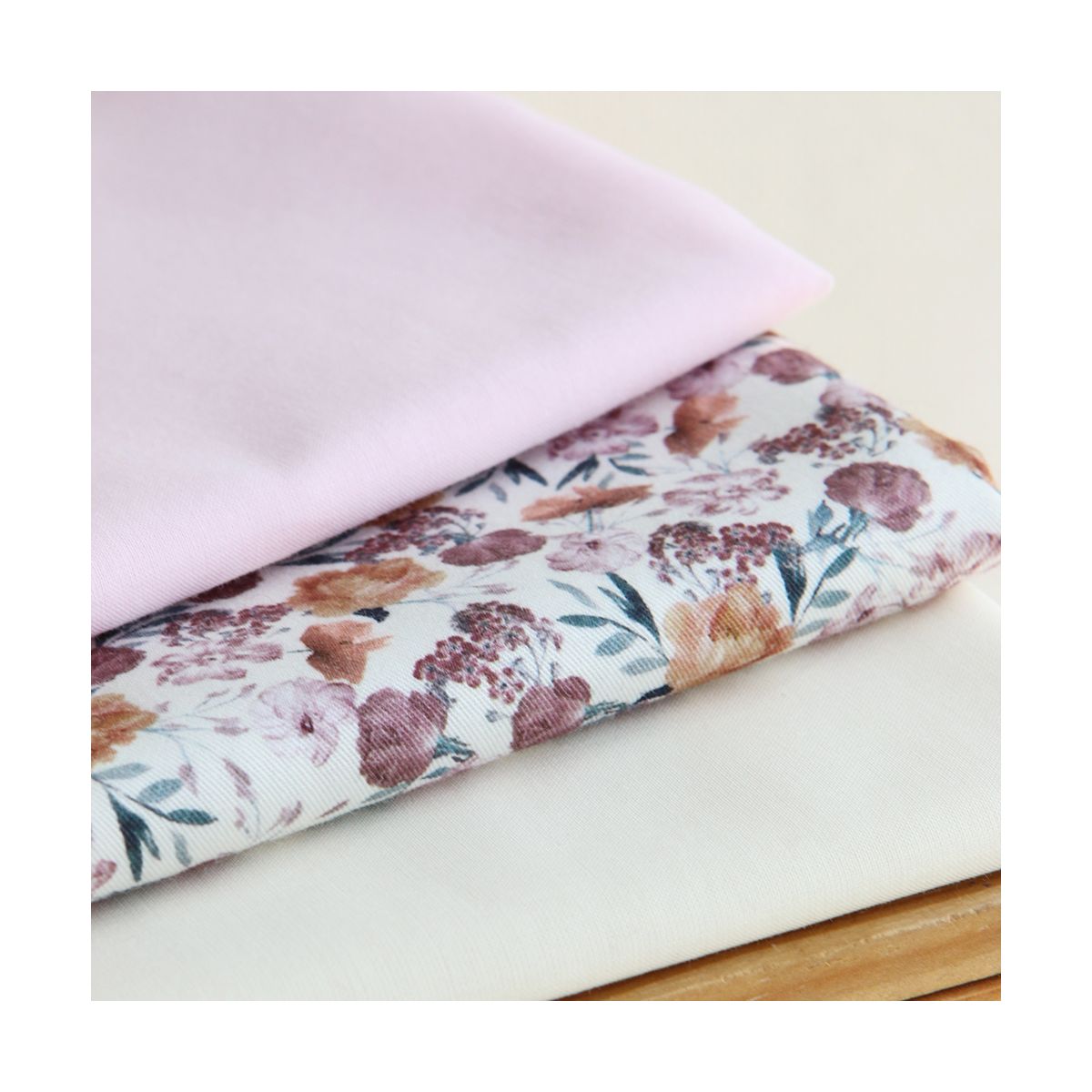 Voile de coton organique uni coloris écru